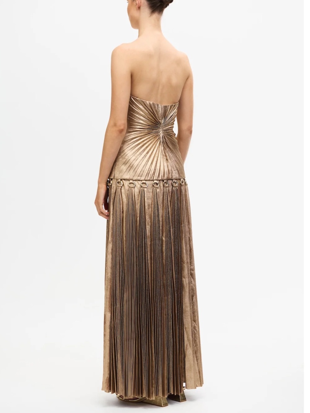 ACLER Fintry Gold Strapless Maxi Dress - Picture 6 of 12